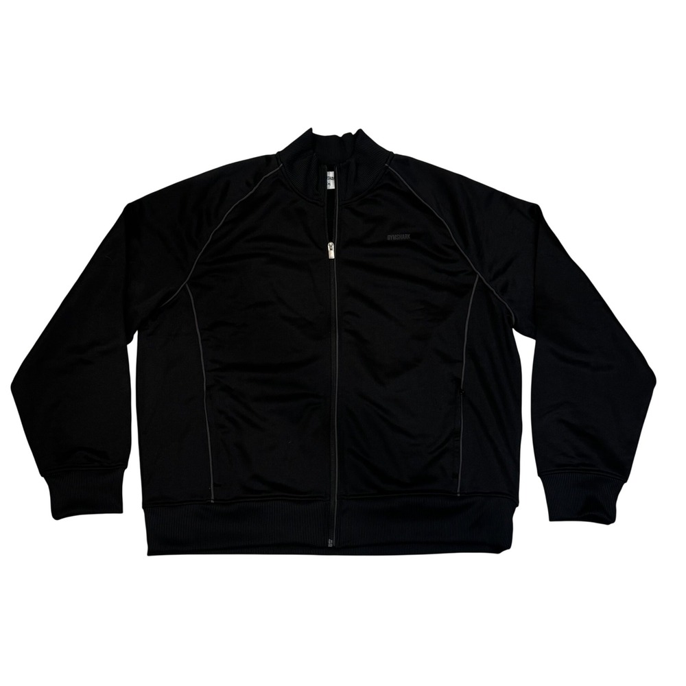 Gymshark Black Full Zip Track Jacket Men's XXL‎ Athletic Sportswear